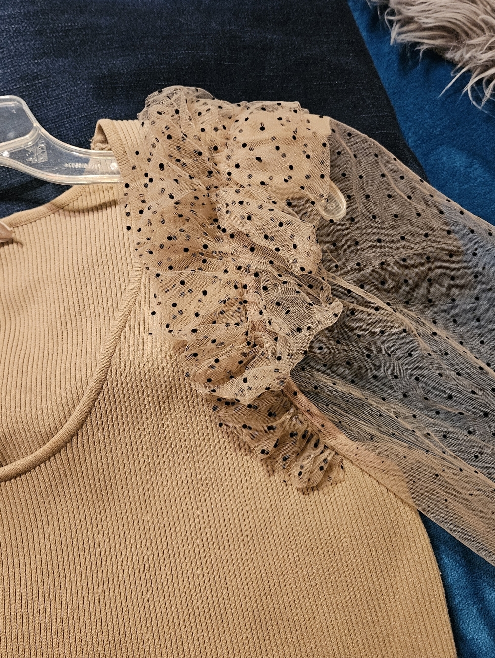 Anthropologie Sheer Sleeve Dolan Top Sz 1x - Picture 11 of 13